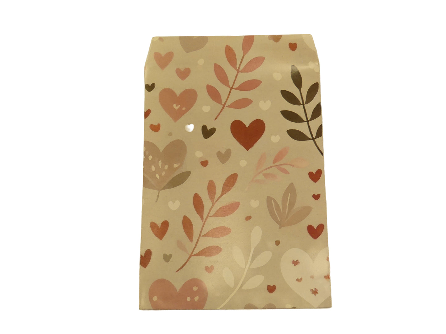Pochette cadeau motifs cœurs 11x15 cm