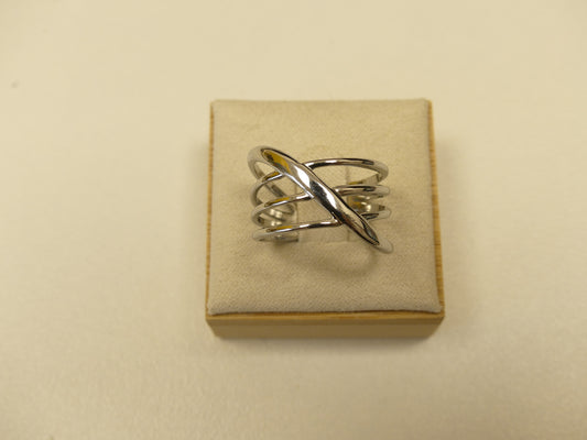 Bague large Aelys - anneaux entrelacés