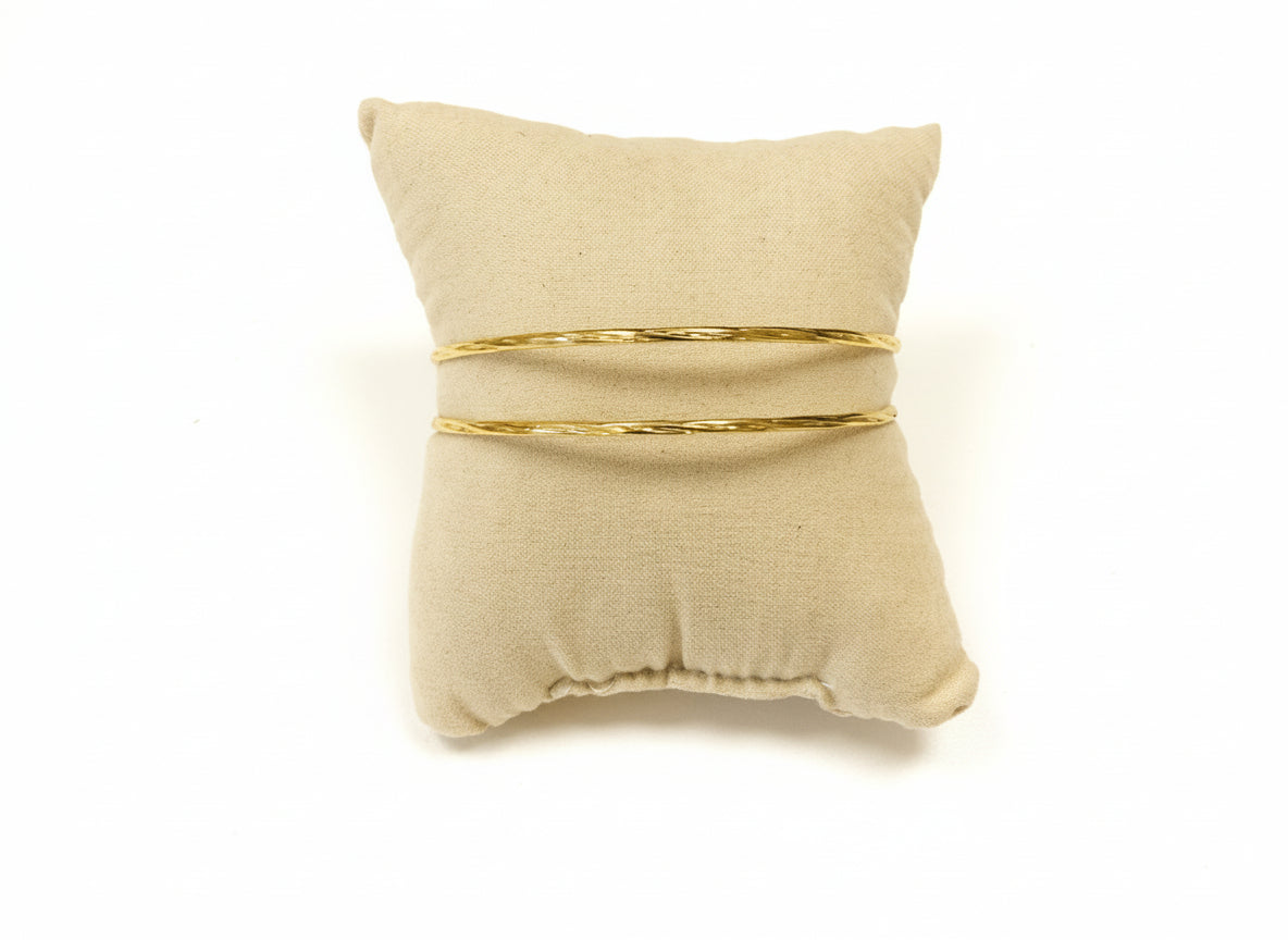 Bracelet jonc fermé - effet texturé 2mm - vendu par 2