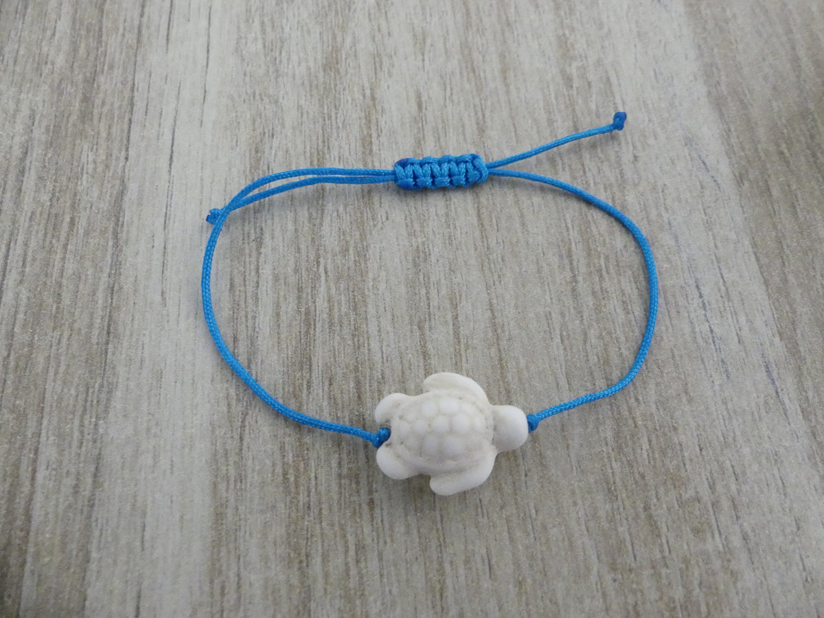 Bracelet enfant tortue en céramique blanche