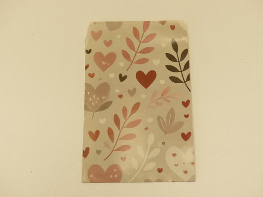 Pochette cadeau motifs cœurs 11x15