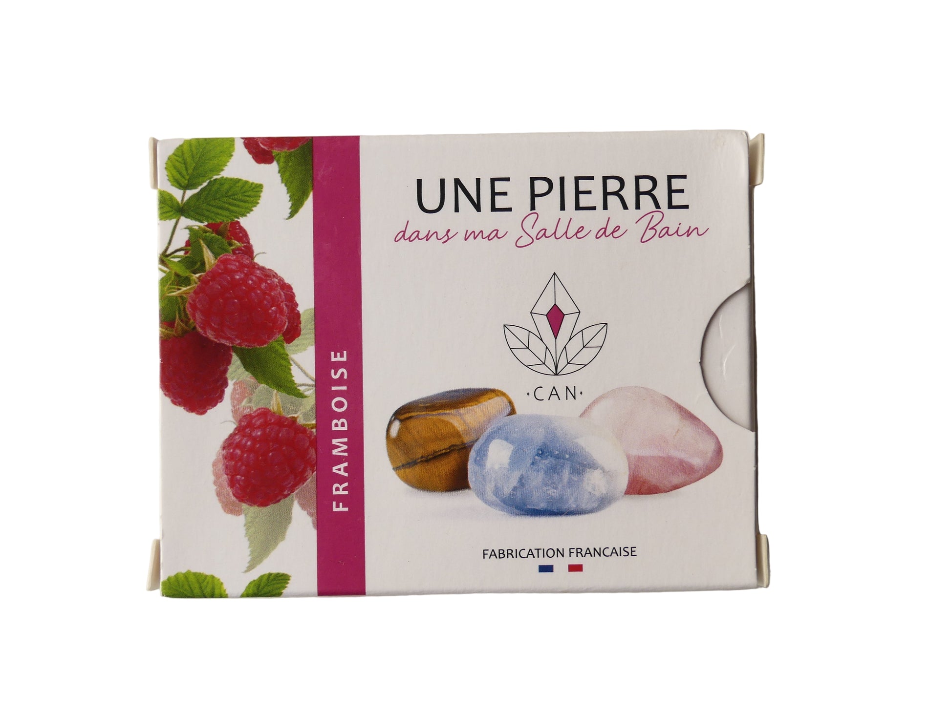 savon framboise 140g avec pierre minérale surprise