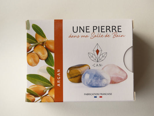 Savon argan 140g avec pierre minérale surprise