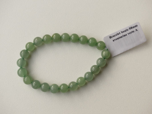 Bracelet Boule 08mm Aventurine Verte A