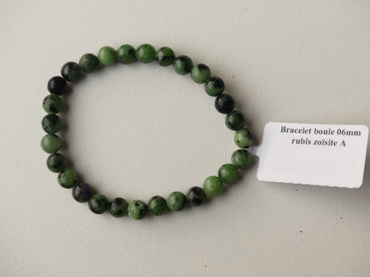 Bracelet Boule 06mm Rubis Zoisite A