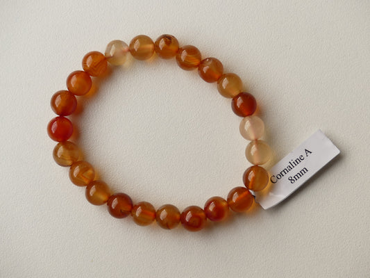 Bracelet Boule 08mm Cornaline A