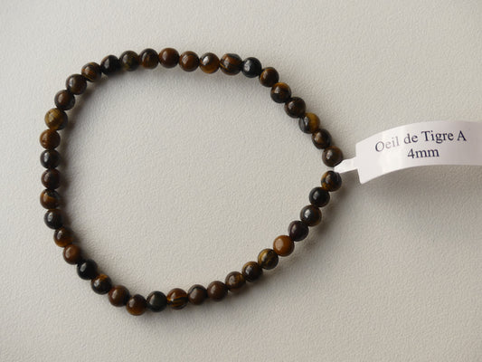 Bracelet Boule 04mm Oeil De Tigre A