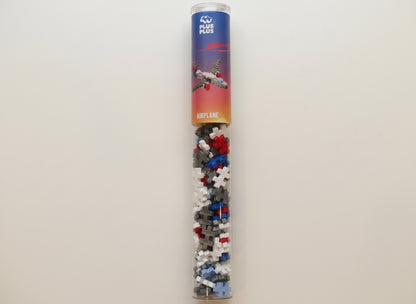 Tube puzzle avion 100 pièces plus plus