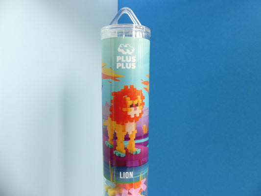 Tube lion puzzle 100 pièces Plus Plus