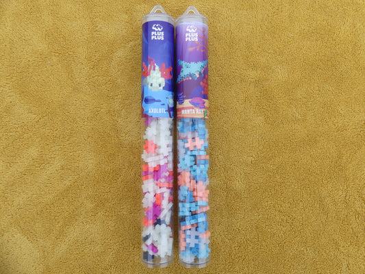 Coffret duo axolotl et raie manta puzzle plus plus