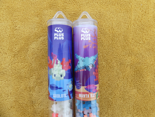 Coffret duo axolotl et raie manta puzzle plus plus