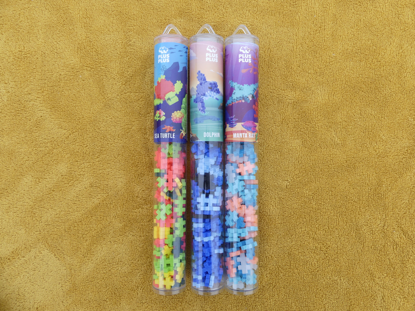 Trio tubes animaux marins puzzles Plus Plus