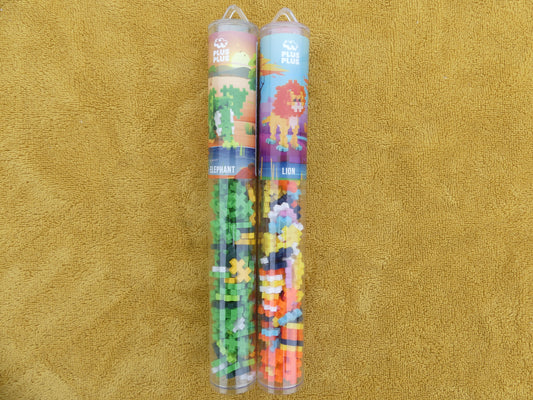 Duo tubes savane puzzle 100 pièces Plus Plus