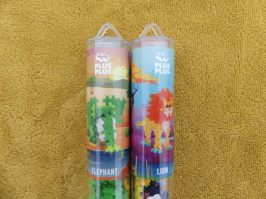 Duo tubes savane puzzle 100 pièces Plus Plus