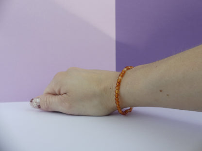 Bracelet boule 04mm Cornaline A
