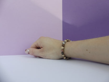 Bracelet Boule 06mm Jaspe Brun A