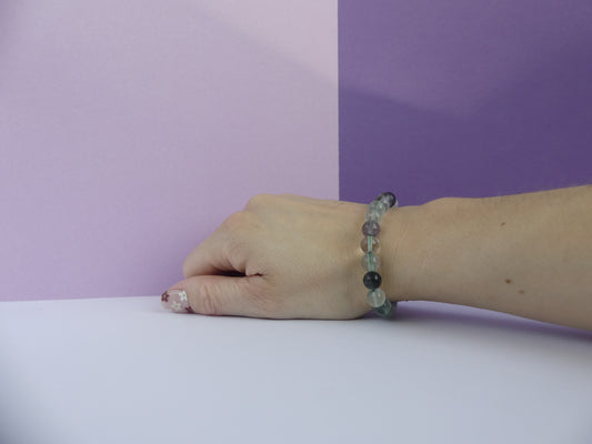 Bracelet boule 08mm Fluorine Multicolore A