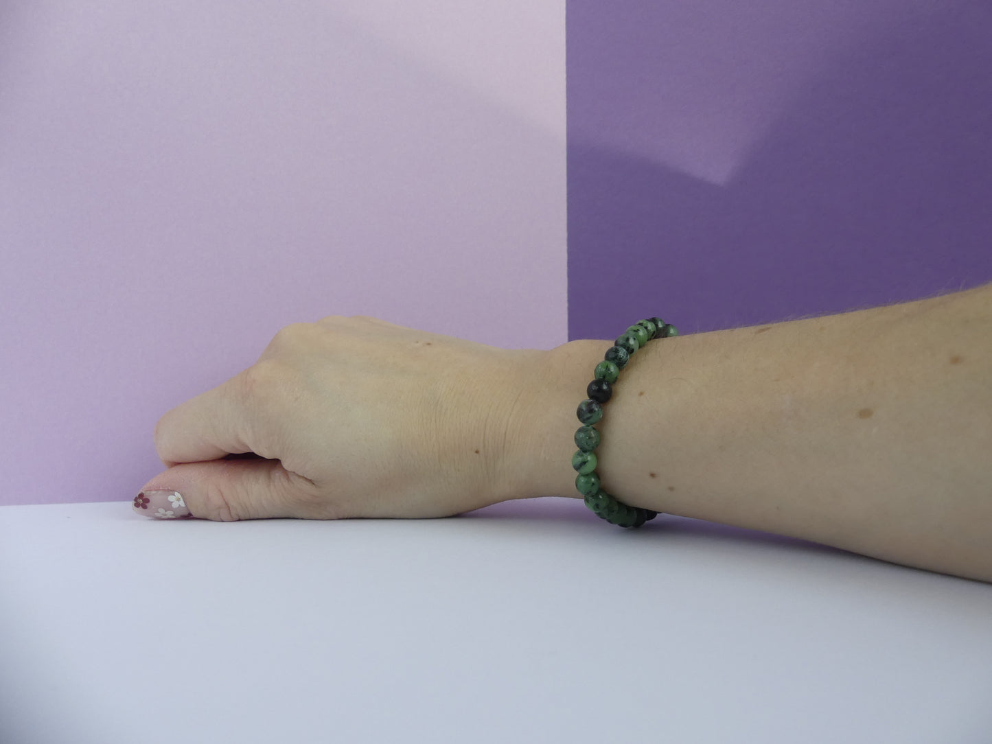 Bracelet boule 06mm Rubis Zoisite A