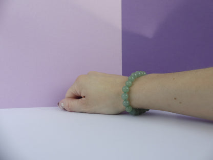 Bracelet boule 08mm Aventurine Verte A