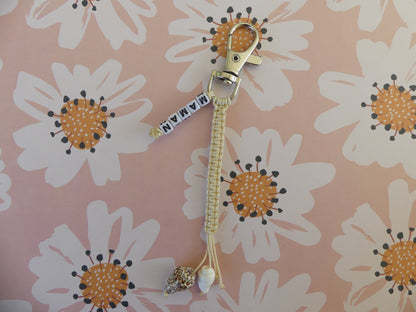 Porte-clés Macramé Maman – Fait Main