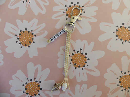 Porte-clés Macramé Maman – Fait Main