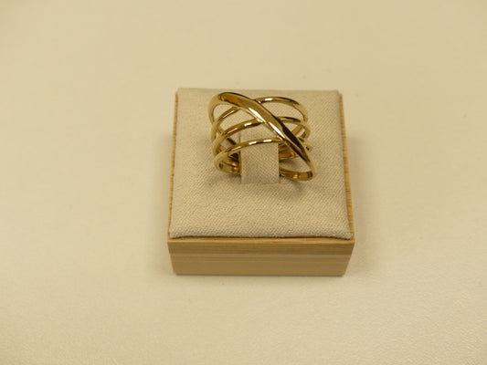 Bague large Aelys - anneaux entrelacés
