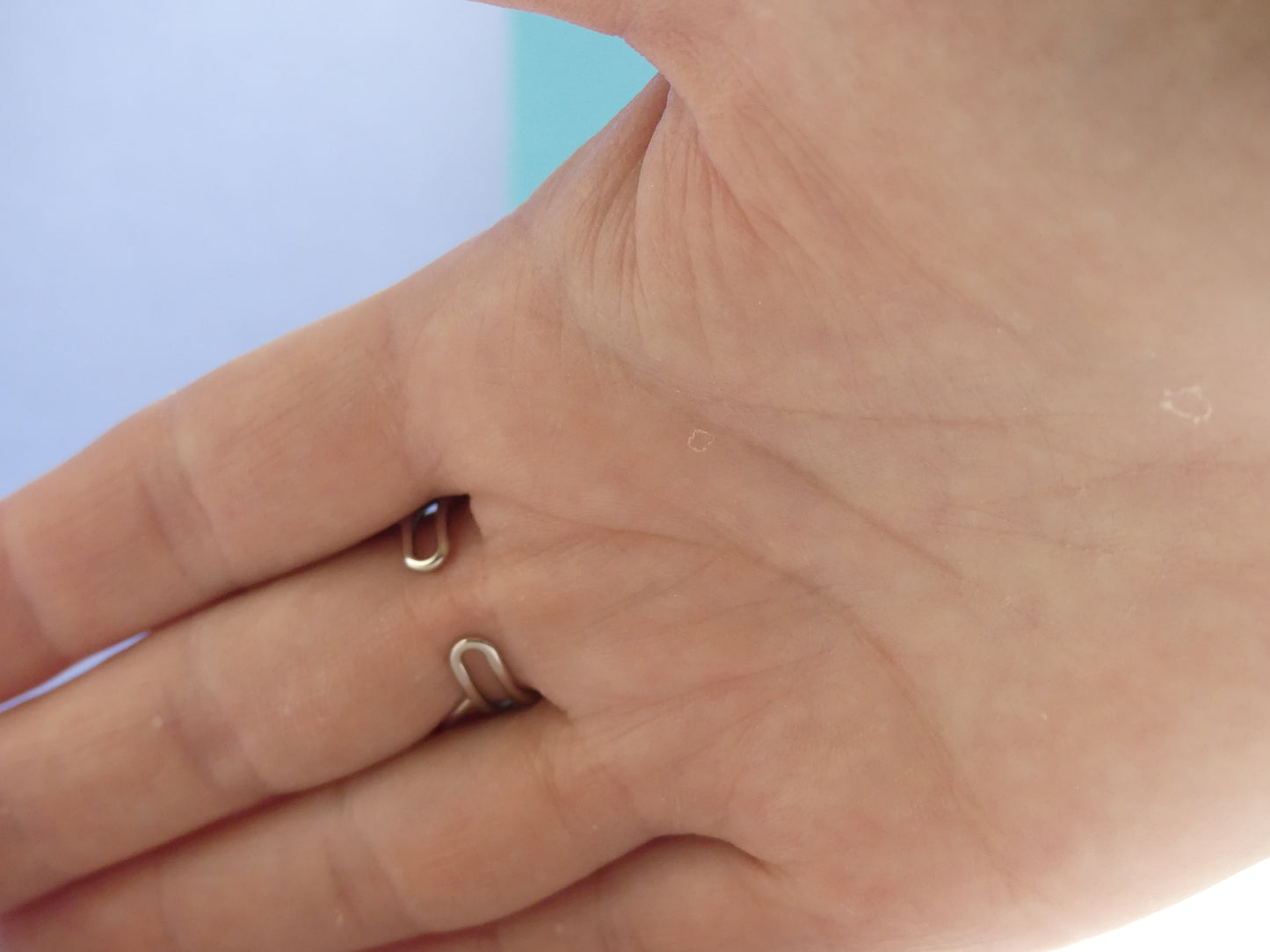 Bague femme trois anneaux ondulés – acier inoxydable argenté