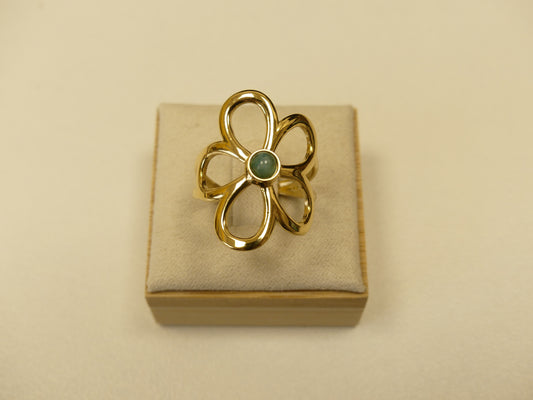 Bague fleur ajourée ajustable – Douceur fleurie