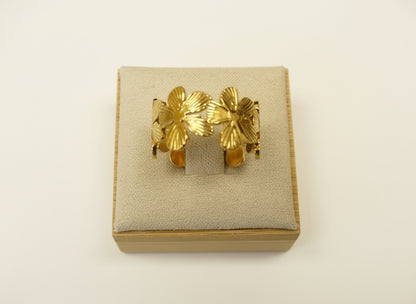 Bague marguerites dorées – Acier inoxydable