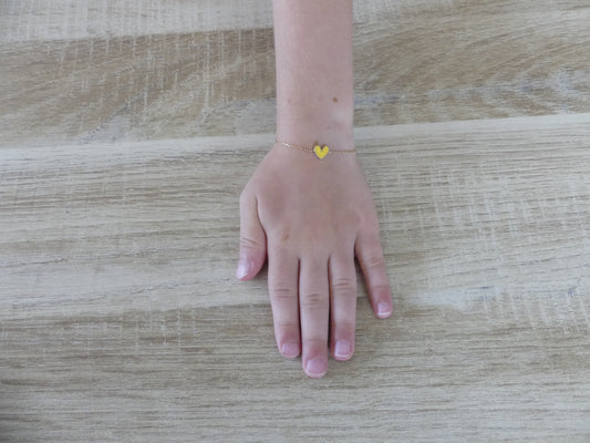 Bracelet enfant coccinelle émaillée – acier inoxydable doré