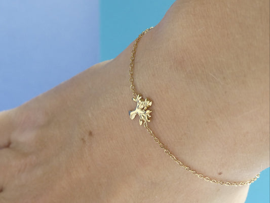 Bracelet femme arbre de vie – acier inoxydable doré