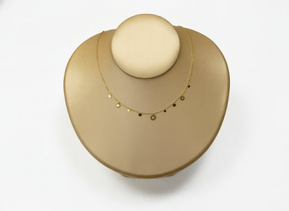 Collier - pampilles rondes et soleil ajouré