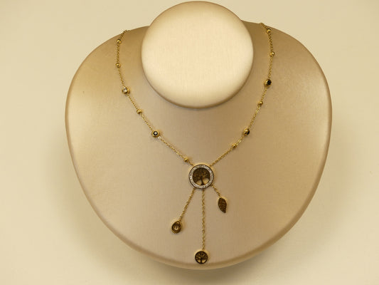 Collier Arbre de Vie – Acier Inoxydable Doré