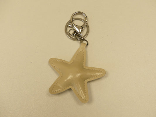Porte-clé - étoile en simili cuir