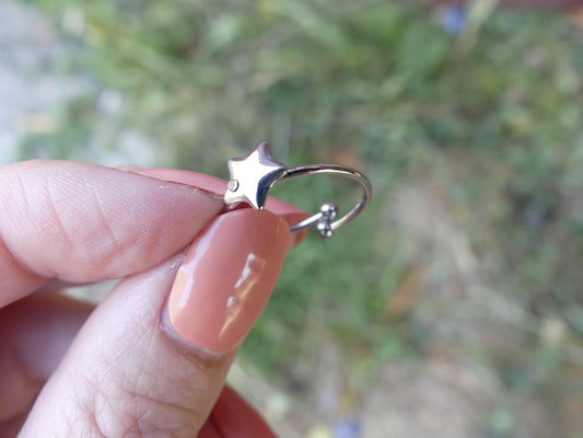 bague étoile et oxyde de zirconium pour enfant