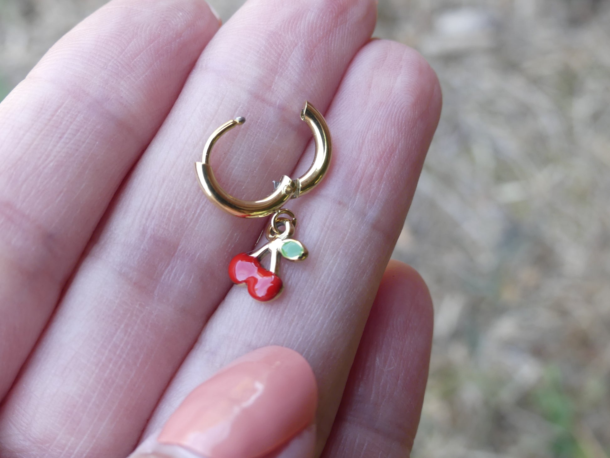 boucles pendantes cerises