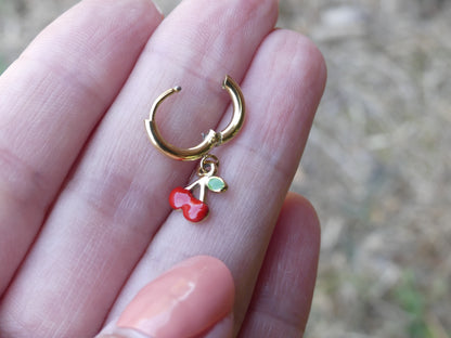 boucles pendantes cerises