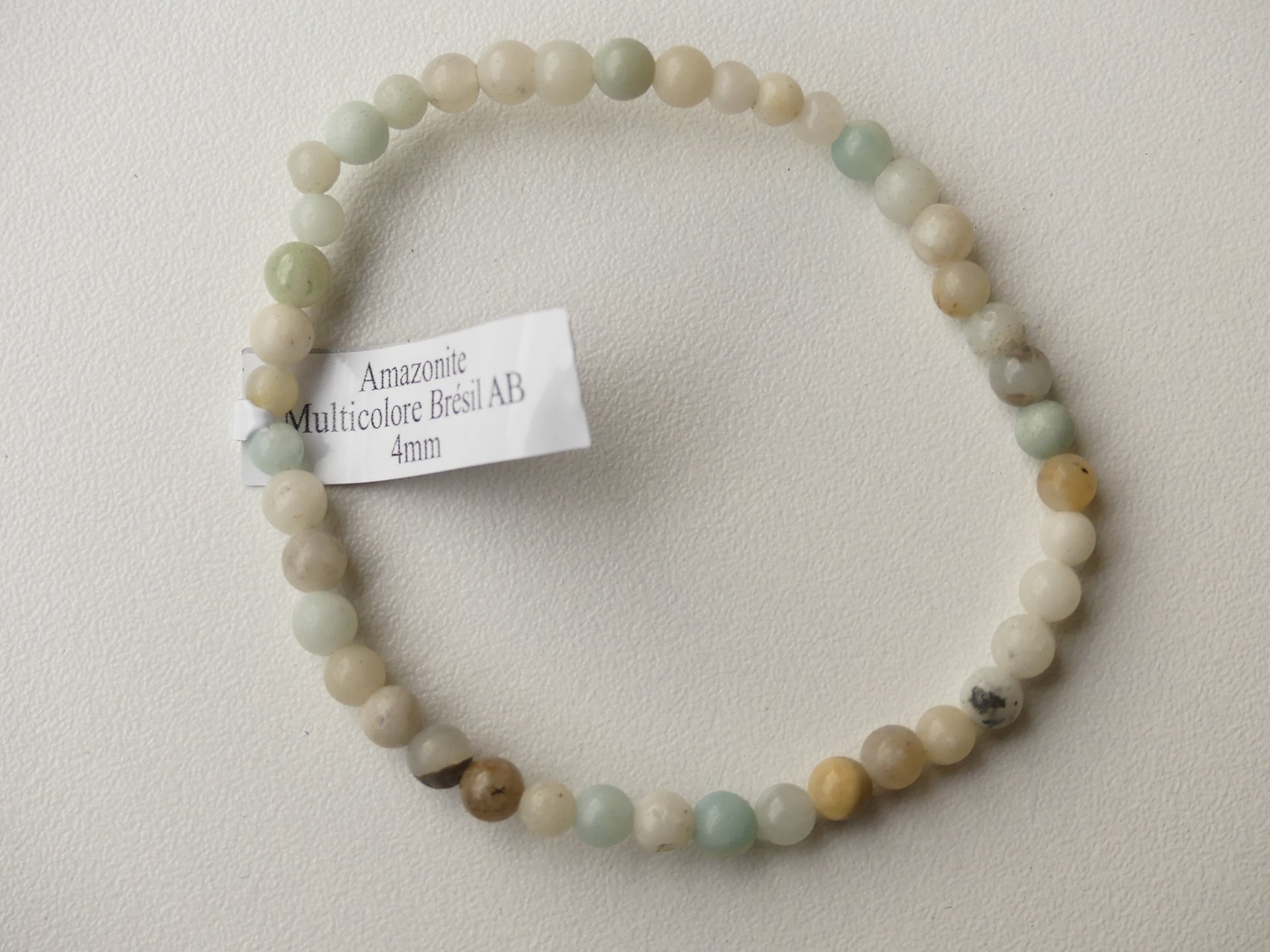 Bracelet Boule 04mm Amazonite Multicolore Brésil AB - Les p'tits cadeaux