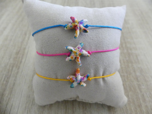 Bracelet enfant étoile de mer multicolore