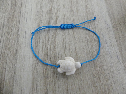 Bracelet enfant tortue en céramique blanche