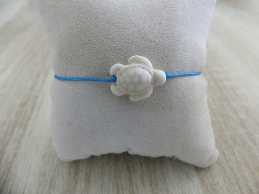 Bracelet enfant tortue en céramique blanche