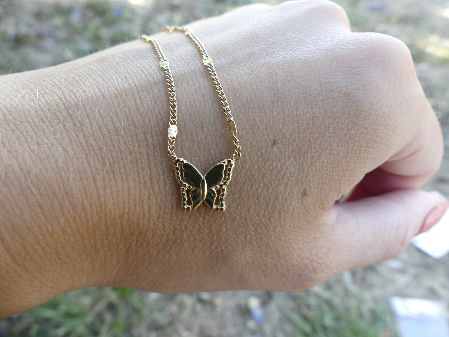 collier papillon enfant