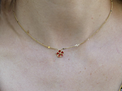 collier pendentif fleur