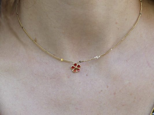 collier pendentif fleur