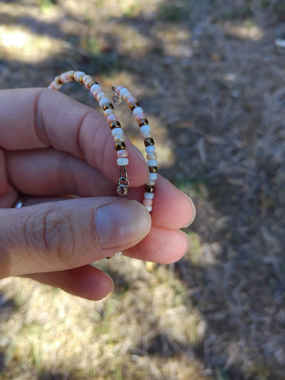 Bracelet mémoire pour femme en acier inoxydable et perles miyuki