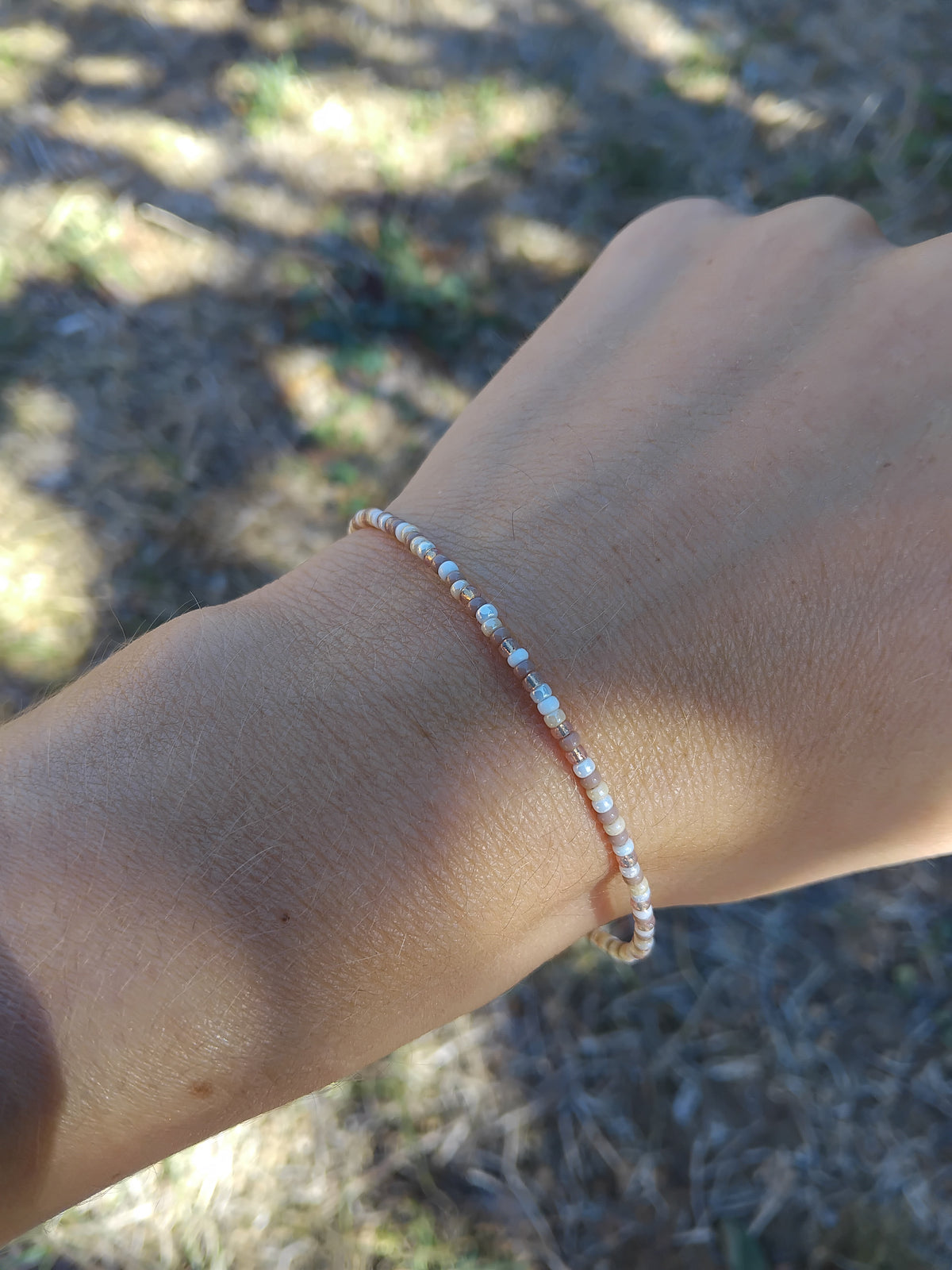 Bracelet mémoire pour femme en acier inoxydable et perles miyuki