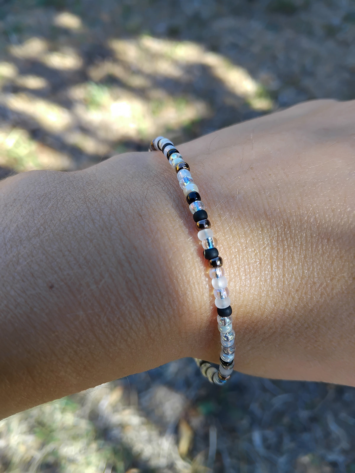 Bracelet mémoire pour femme en acier inoxydable et perles miyuki
