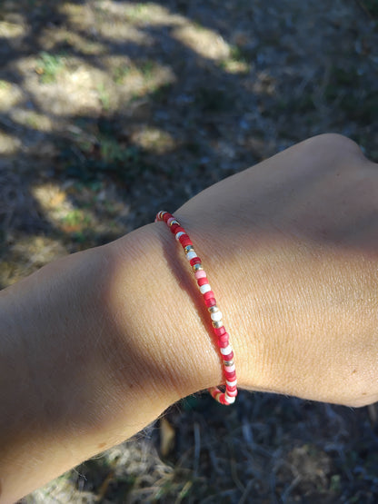 Bracelet mémoire pour femme en acier inoxydable et perles miyuki