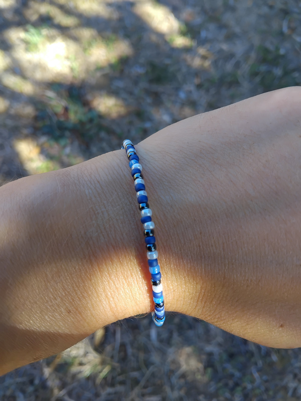 Bracelet mémoire pour femme en acier inoxydable et perles miyuki